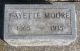 MOORE, Fayette A (1865-1935)- Grave site: Millard Cemetery, Millard, Walworth, WI, USA. Spouse: Rosella BRANDT (1870-1940).